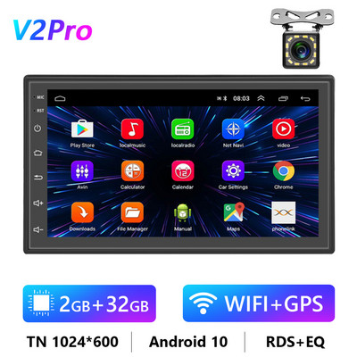 Player Multimedia Universal Radio Auto GPS Android 7 Carplay pentru Nissan Hyundai Kia Toyota Oglinda retrovizoare Camera Carro