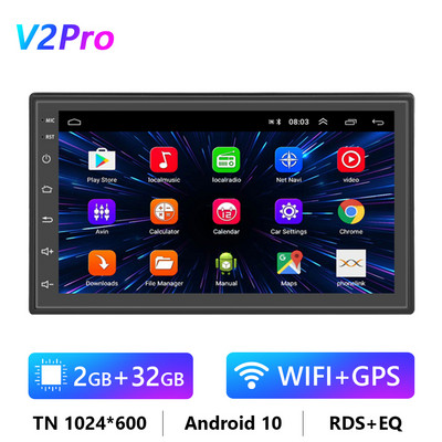 Player Multimedia Universal Radio Auto GPS Android 7 Carplay pentru Nissan Hyundai Kia Toyota Oglinda retrovizoare Camera Carro