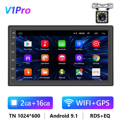 Player Multimedia Universal Radio Auto GPS Android 7 Carplay pentru Nissan Hyundai Kia Toyota Oglinda retrovizoare Camera Carro