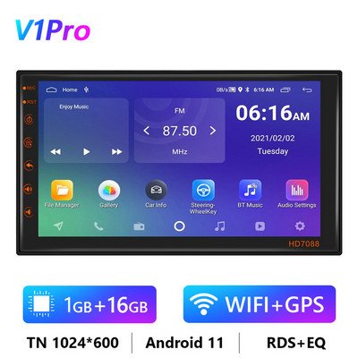 Player Multimedia Universal Radio Auto GPS Android 7 Carplay pentru Nissan Hyundai Kia Toyota Oglinda retrovizoare Camera Carro
