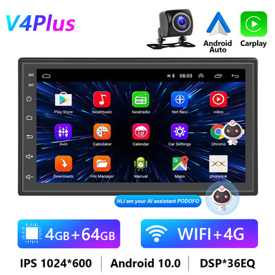 Player Multimedia Universal Radio Auto GPS Android 7 Carplay pentru Nissan Hyundai Kia Toyota Oglinda retrovizoare Camera Carro