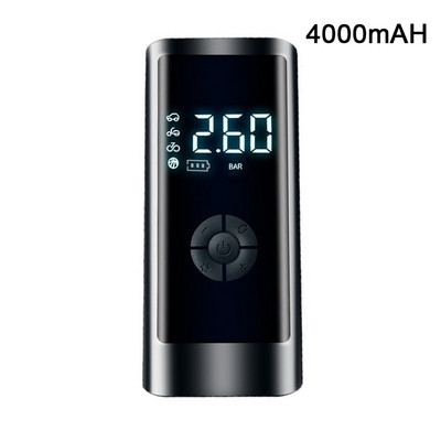 Pompă reîncărcabilă de umflare a aerului pentru anvelope de mașină 260PSI cu lampă LED pentru bile pentru anvelope pentru mașină, motocicletă, compresor de aer auto fără fir