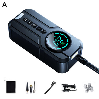 Pompă de aer pentru mașină 12v 180w Mașină reîncărcabilă Pompă puternică de detectare a presiunii Anvelopă gonflabilă D9y5 Umflator pentru mașină cu aer T2k5