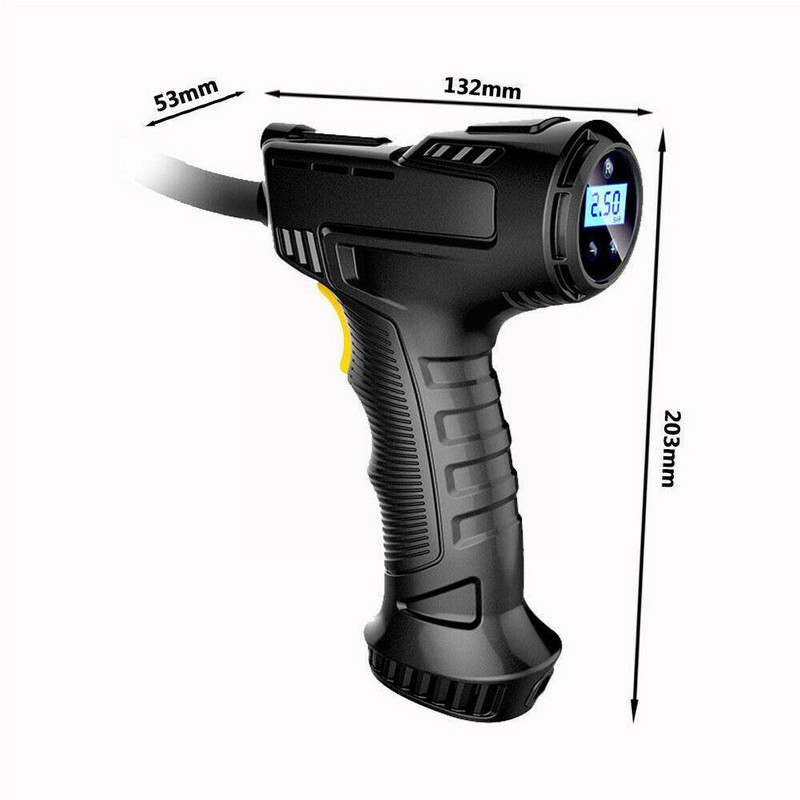 Compresor de aer reîncărcabil 120W Pompă gonflabilă fără fir cu compresor portabil Indicator de urgență pentru presiunea aerului LED-uri W1O5