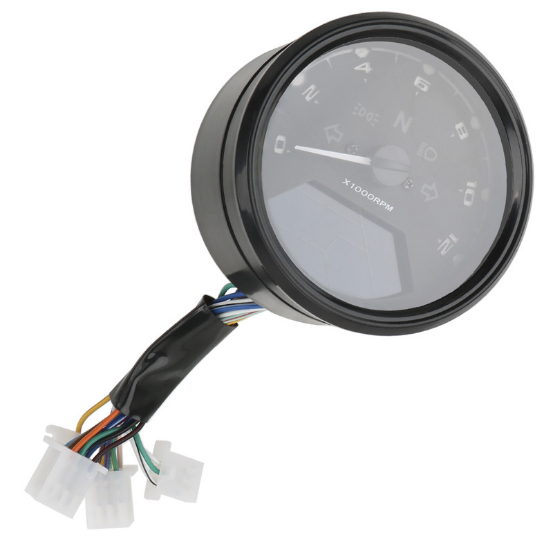 Indicator digital multifuncțional LED Tahometru Contor de combustibil Panoul motocicletei Vitezometru Viziune pe timp de noapte Cadran Odometru Anti-orbire