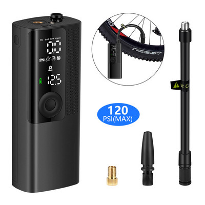 Mini pompă de aer portabilă, umflator de aer pentru bicicletă electrică, 120PSI, compresor de aer pentru mașină, pompă de aer pentru bicicletă, pompă pentru anvelope, anvelopă pentru mașină, gonflabilă