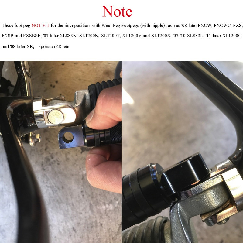 Mâner bară + suport pentru picioare + cuie schimbător CNC pentru Harley Sportster XL883 1200 Touring Roadking Dyna Breakout Softail