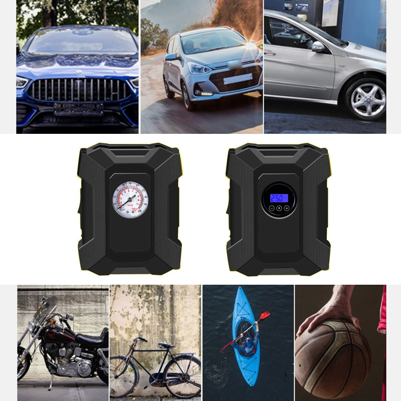 Преносима електрическа помпа за надуване Безжичен интелигентен цифров мини въздушен компресор Откриване на налягането в гумите за велосипед мотоциклет