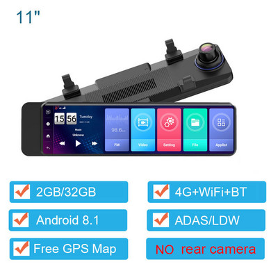 Cameră pentru mașină Android Oglindă retrovizoare pentru mașină dvr pentru mașină Navigație GPS Cameră de bord 1080P Recorder Monitor de la distanță 24H Parc 4G ADAS Bluetooth