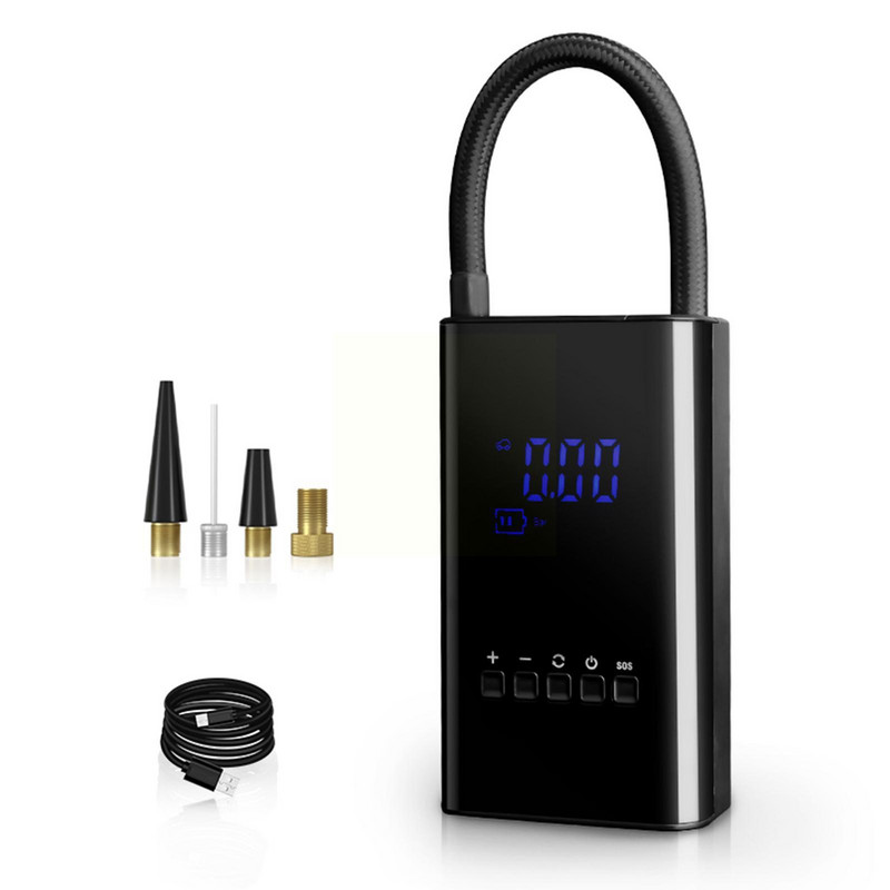 Pompă de aer electrică pentru mașină Mini portabilă fără fir Pompă gonflabilă pentru pneuri Pompă pentru compresor de aer pentru mașină Motocicletă Bicicletă Q6e2