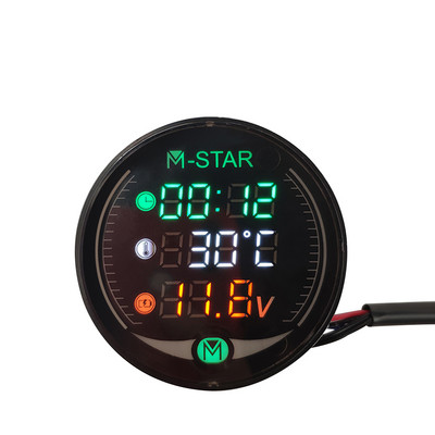 Motociklistički voltmetar Vrijeme Temperatura LED 3-u-1 LED Digitalni mjerač napona za Kawasaki ZX6 ZX9R ZXR400 ZZR600 ZX10R ZX12R ZX6R