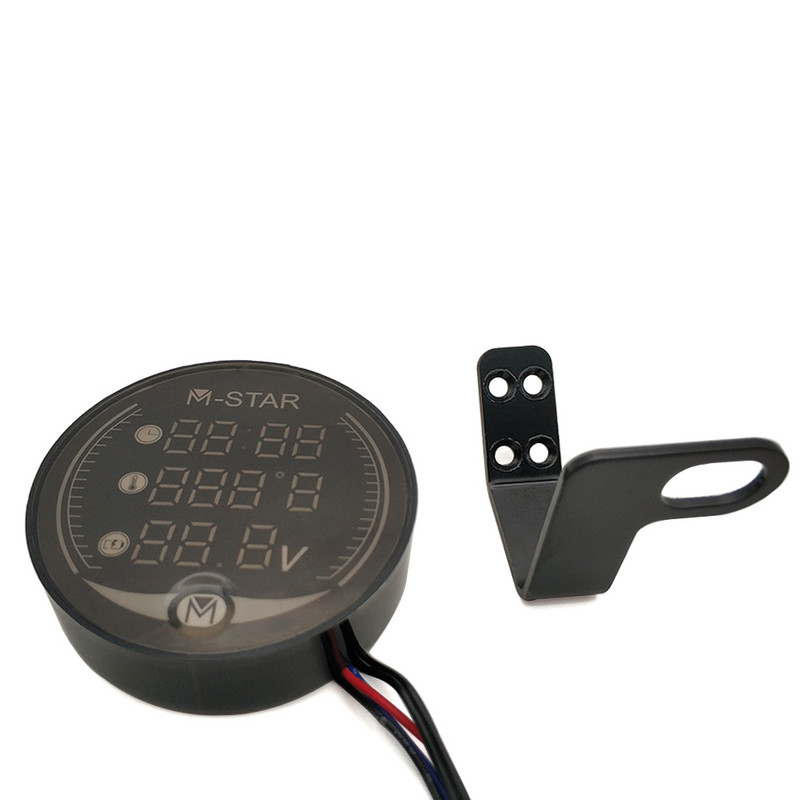 Motociklistički voltmetar Vrijeme Temperatura LED 3-u-1 LED Digitalni mjerač napona za Kawasaki ZX6 ZX9R ZXR400 ZZR600 ZX10R ZX12R ZX6R