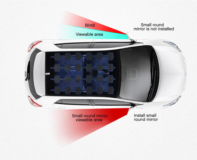 2Pcs Auto Retrovizor 360 stupnjeva Ogledalo za mrtvi kut za Volkswagen Golf 4 5 6 Passat B5 B6 B7 seat leon ibiza volvo xc60