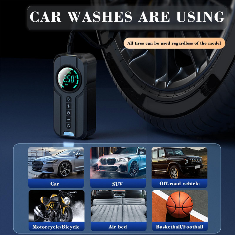 Zračni kompresor 12v Zračna pumpa bežična za automobile Prijenosna pumpa za napuhavanje guma Električni motocikli Pumpa za električna vozila T J0X9