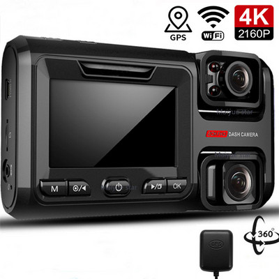 3-kanalni DVR za automobile 3 kamere 1080P kamera za automobil WiFi GPS ADAS Snimač za noćno gledanje Snimač za vožnju s dvije leće i stražnjim objektivom