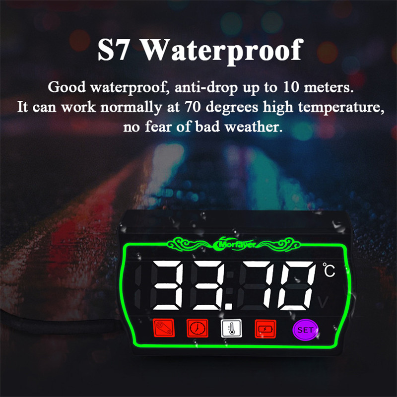 koso Motociclete RPM Timp temperatura apei Tensimetru Mini 5 în 1 LED Digital Display Quad metru