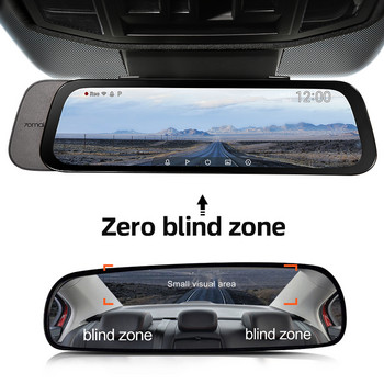 70mai D07 9,35 ίντσες 1080P 130° Ευρυγώνιο DVR Αυτοκινήτου μέσω ροής Κάμερα Dash Κάμερα εγγραφής βίντεο διπλού φακού Καθρέφτης οπισθοπορείας Κάμερα αυτοκινήτου
