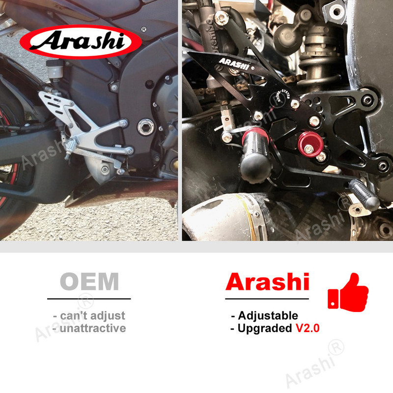 Arashi 1 komplekt HONDA CBR1000RR 2004 - 2020 CNC reguleeritav jalatugi Tagaseadised Tallapulk CBR1000 CBR 1000 RR 2008 2009 2010 2011
