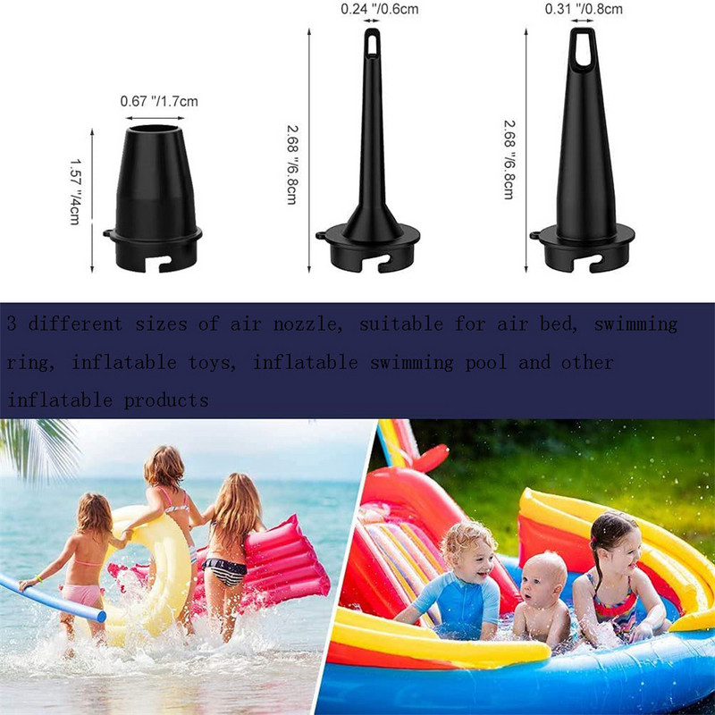 Pompă de aer electrică Pompă de aer portabilă fără fir Pompă de saltea gonflabilă Pompă de umflare pentru barca și ventilator Pompă de rezervor Pompă de vid USB tip C