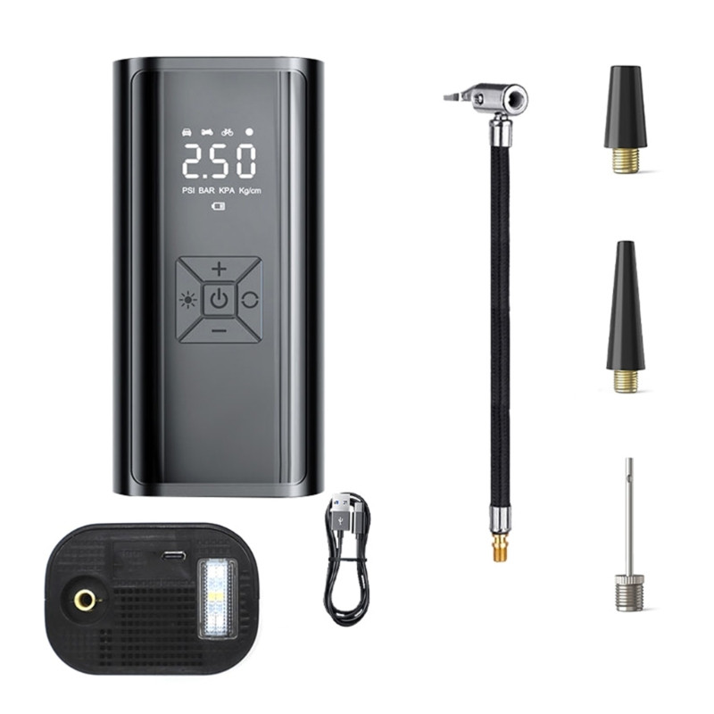 Compresor de aer compact Pompă pentru anvelope pentru mașină Pompă de umflare pentru sarcini grele Bicicletă electrică Motocicletă B36B