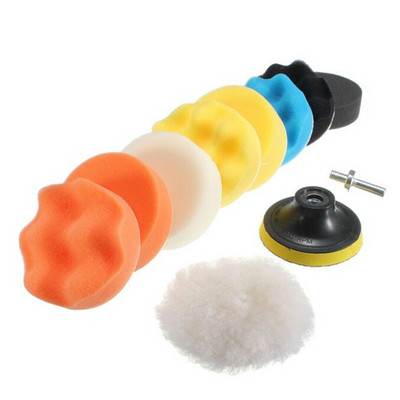 Placă cu burete de lustruit Costum de frumusețe pentru mașină de 3 inci Roată de lustruit cu burete de pluș pentru lustruire cu ceară tampon de lustruit tampon de lână roată cu burete M10