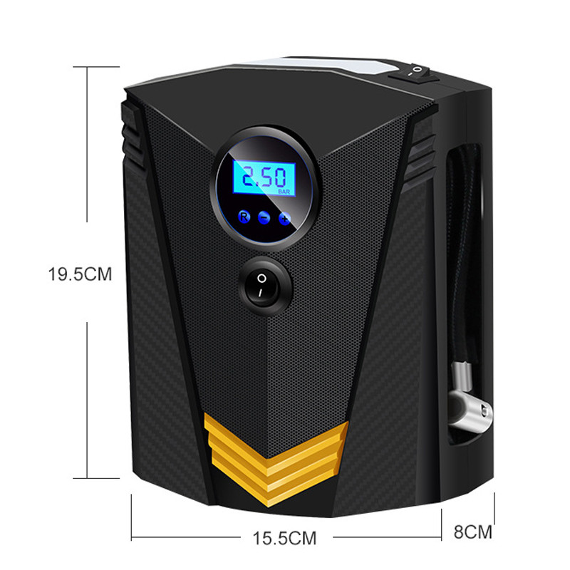 CZK-3634 Pompă de aer de urgență pentru exterior pentru mașină, reîncărcare aer pentru cauciucuri, mini pompă de aer cu afișaj digital portabil 35L/MIN