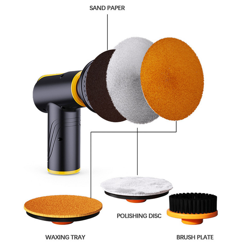100W bežična punjiva baterija za poliranje međuspremnika za automobile, promjenjiva brzina, bežični komplet za poliranje međuspremnika za detalje automobila/Car Scrat