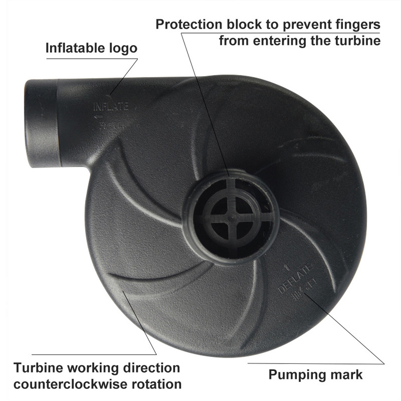 Pompă de aer electrică de 6000 PSI Duze de umflare reîncărcabile Pompă de aer rapidă pentru piscina gonflabilă pentru saltea pneumatică