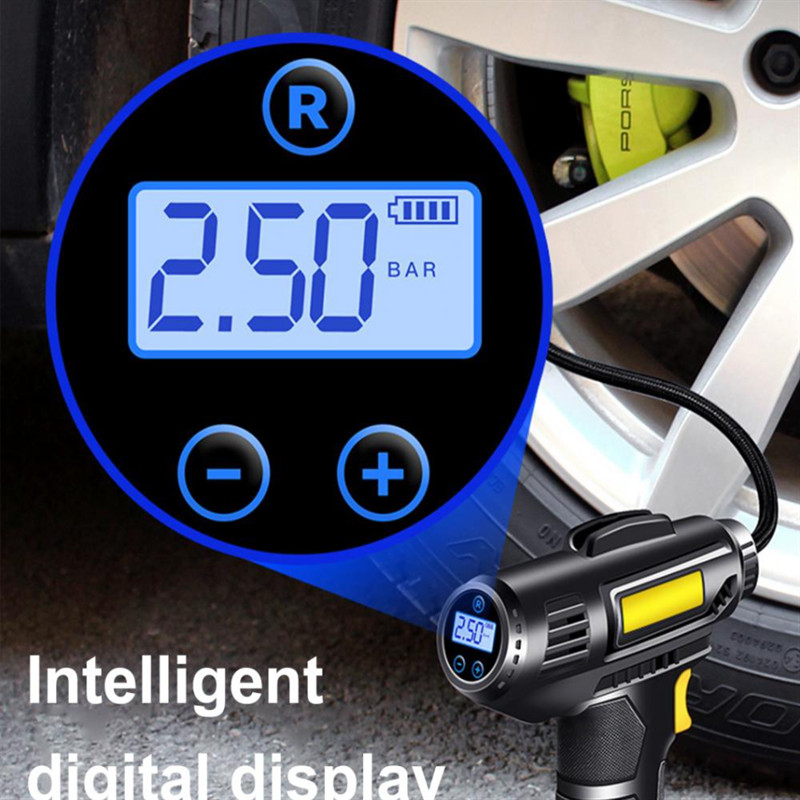 Automobilska zračna pumpa od 120 W Električna automobilska pumpa za gume na napuhavanje Prijenosni punjivi zračni kompresor Digitalna oprema za automatsko napuhavanje guma