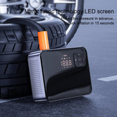 Pompă de aer portabilă pentru mașină, 120 psi, încărcare fără fir, afișaj LCD inteligent portabil, pompă de umflare iluminată pentru vehicule electrice