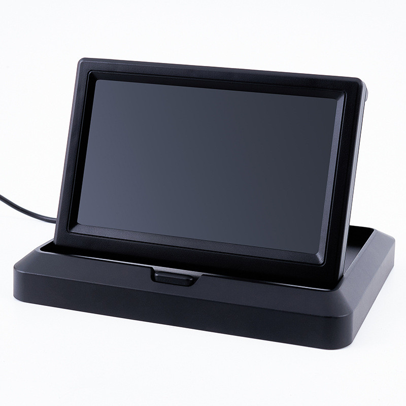 Automobilio monitoriaus galinio vaizdo veidrodėlis 5 colių automatinė parkavimo sistema, skirta LED naktinio matymo atsarginei atbulinės eigos kamerai CCD automobilio galinio vaizdo kamera