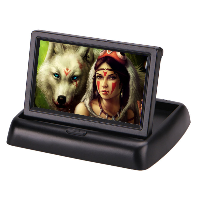 Automobilio monitoriaus galinio vaizdo veidrodėlis 5 colių automatinė parkavimo sistema, skirta LED naktinio matymo atsarginei atbulinės eigos kamerai CCD automobilio galinio vaizdo kamera