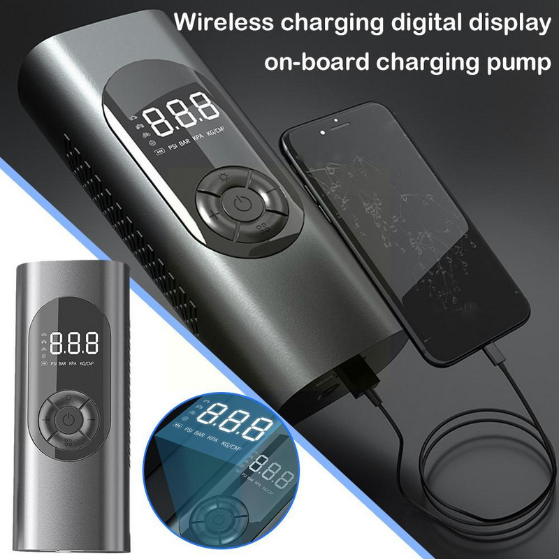 Интелигентен дигитален дисплей Помпа за двойно предназначение, монтирана на превозно средство Инфлатор Преносима помпа за надуване Мощност на помпата на гумите Висока гума I2G7