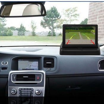 Οθόνη TFT LCD 5 ιντσών Οθόνη εφεδρικής κάμερας για στάθμευση Εφεδρική κάμερα πίσω όψης για κάμπινγκ φορτηγών αυτοκινήτων