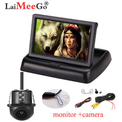 5-tolline TFT LCD-ekraaniga varukaamera monitor parkimiseks Tahavaate tagavaatekaamera auto veoauto telkimiseks