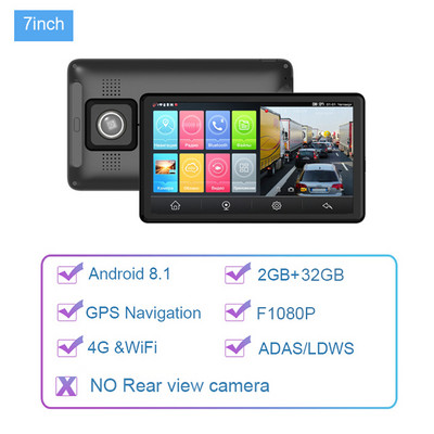 D712 Dash Cam 4G DVR pentru mașină ADAS Tablou de bord Oglindă Cameră retrovizoare Înregistrare automată 2GB+32GB Navigație GPS Android WiFi Monitor la distanță