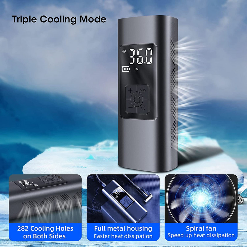 Mini compresor de aer pentru umflator digital de anvelope pentru autoturisme, umflatoare portabile, piese rapide de pompe digitale pentru anvelope pentru accesorii auto