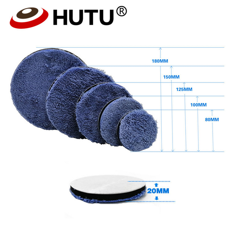 Tampă de lustruit din microfibră HUTU de 3/4/5/6/7 inchi pentru lustruit caroserie Roți de lustruit din microfibră pentru polizor auto DA/RO