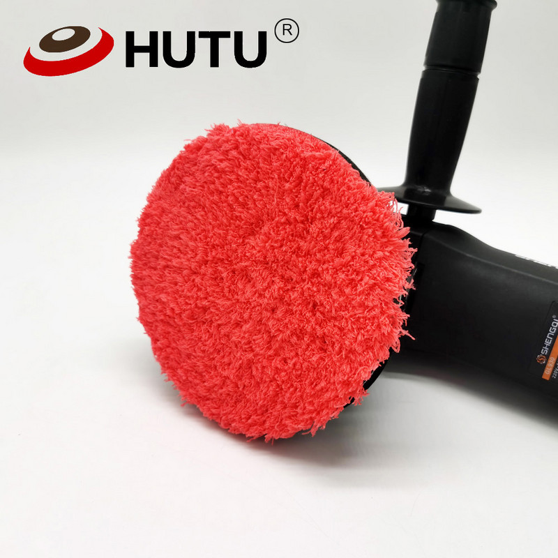 Tampă de lustruit din microfibră HUTU de 3/4/5/6/7 inchi pentru lustruit caroserie Roți de lustruit din microfibră pentru polizor auto DA/RO