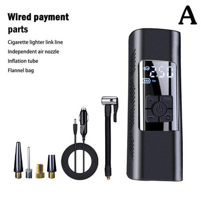 Pompă de aer reîncărcabilă de 150PSI, umflator pentru anvelope, compresor portabil fără fir, pompă digitală pentru anvelope pentru bicicletă, bile B4X3