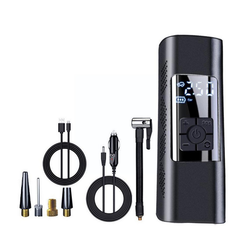 Pompă de aer reîncărcabilă de 150PSI, umflator pentru anvelope, compresor portabil fără fir, pompă digitală pentru anvelope pentru bicicletă, bile B4X3