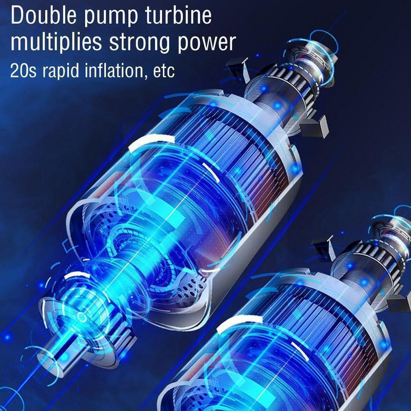 Pompă de aer reîncărcabilă de 150PSI, umflator pentru anvelope, compresor portabil fără fir, pompă digitală pentru anvelope pentru bicicletă, bile B4X3
