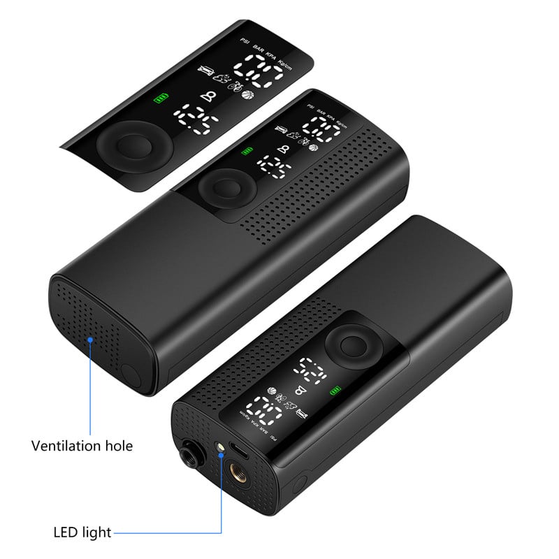 Gonflator de aer electric portabil pentru mini biciclete 120PSI Compresor de aer pentru masina Pompa de aer pentru bicicleta Pompa de anvelope reincarcabila Anvelopa de masina gonflabila