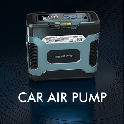 Pompă de aer pentru mașină, cu dublu cilindru, compresor de aer electric, pompă gonflabilă 150 PSI cu lampă LED, umflator digital pentru anvelope, pompă de aer pentru mașină 12V