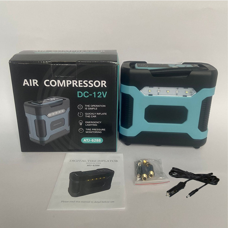 Pompă de aer pentru mașină, cu dublu cilindru, compresor de aer electric, pompă gonflabilă 150 PSI cu lampă LED, umflator digital pentru anvelope, pompă de aer pentru mașină 12V