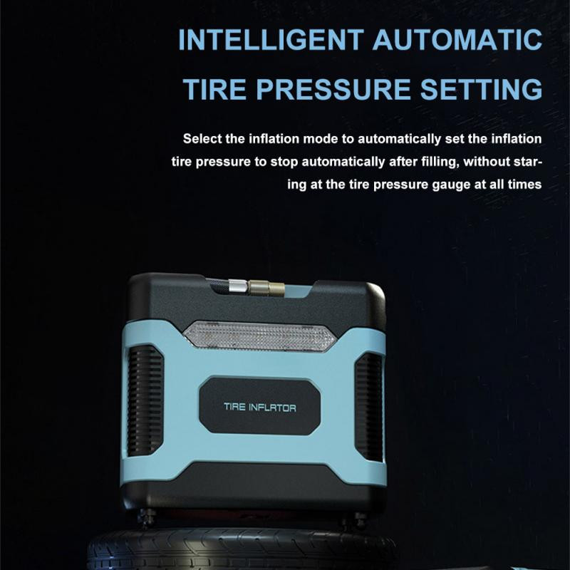 Pompă de aer pentru mașină, cu dublu cilindru, compresor de aer electric, pompă gonflabilă 150 PSI cu lampă LED, umflator digital pentru anvelope, pompă de aer pentru mașină 12V