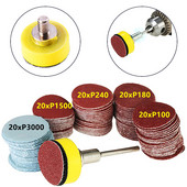 102Pcs/Set 1 inch 25mm brusni papir 100-3000 zrnatosti diskova za poliranje Pad Brusni papiri za Dremel alate za rotirajuće brušenje Pribor