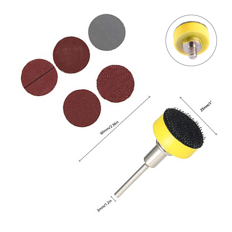 102Pcs/Set 1 inch 25mm brusni papir 100-3000 zrnatosti diskova za poliranje Pad Brusni papiri za Dremel alate za rotirajuće brušenje Pribor