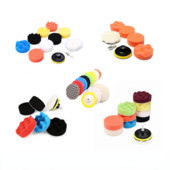 Disc de lustruit pentru mașină de 3 inchi, autoadeziv, pentru lustruire cu ceară, burete de lână, disc de lustruit pentru roți de lustruit, adaptor de foraj