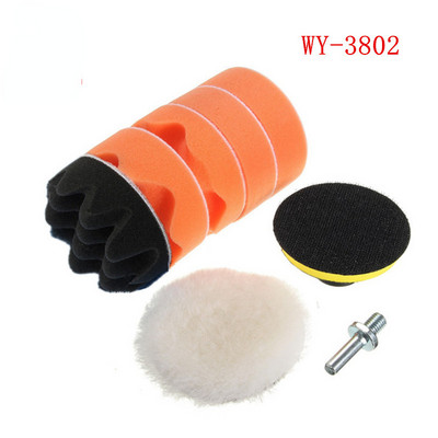 Disc de lustruit pentru mașină de 3 inchi, autoadeziv, pentru lustruire cu ceară, burete de lână, disc de lustruit pentru roți de lustruit, adaptor de foraj